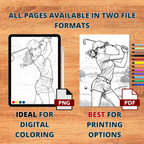Golf Girlie Sport Coloring Pages