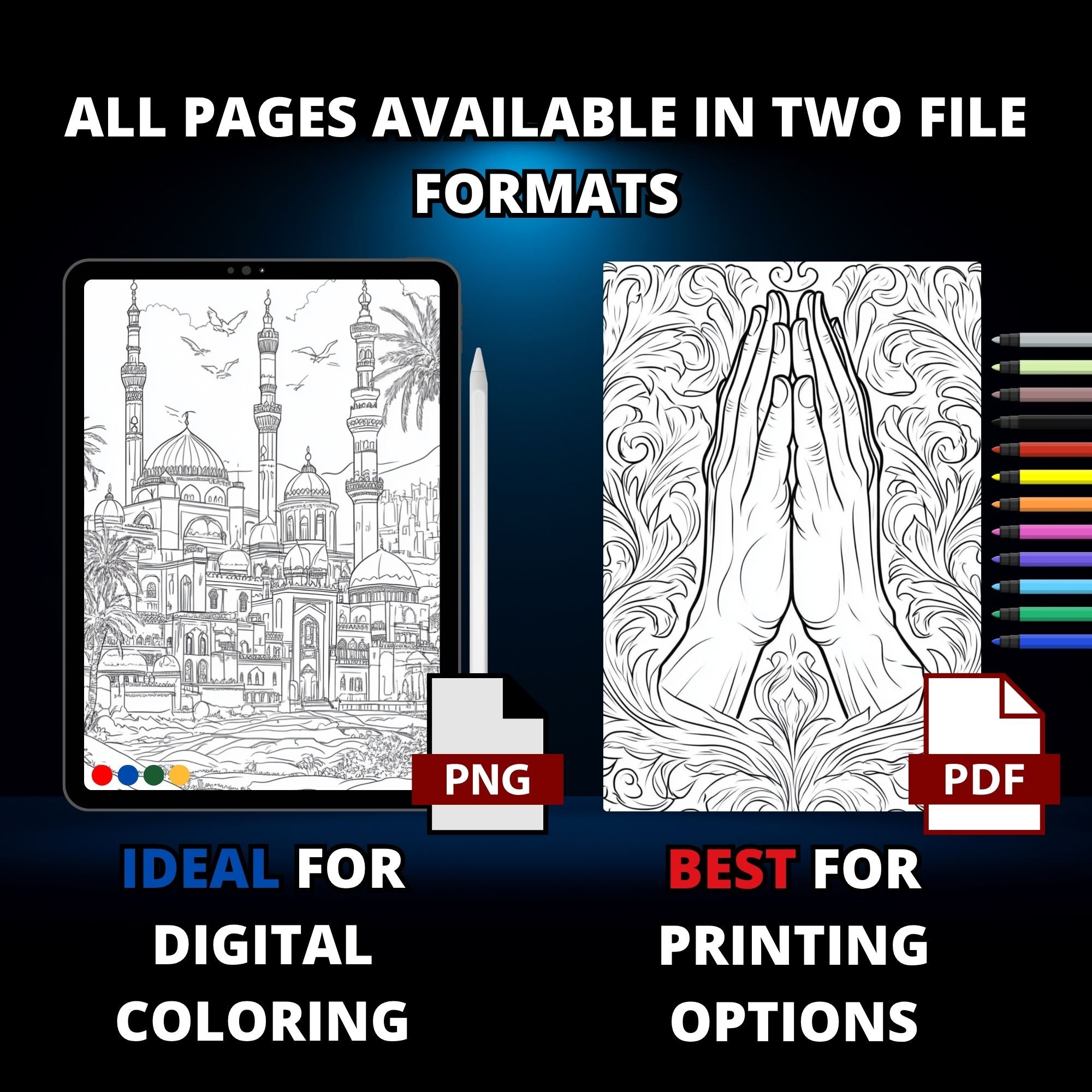 Islamic Art Coloring Book Pages