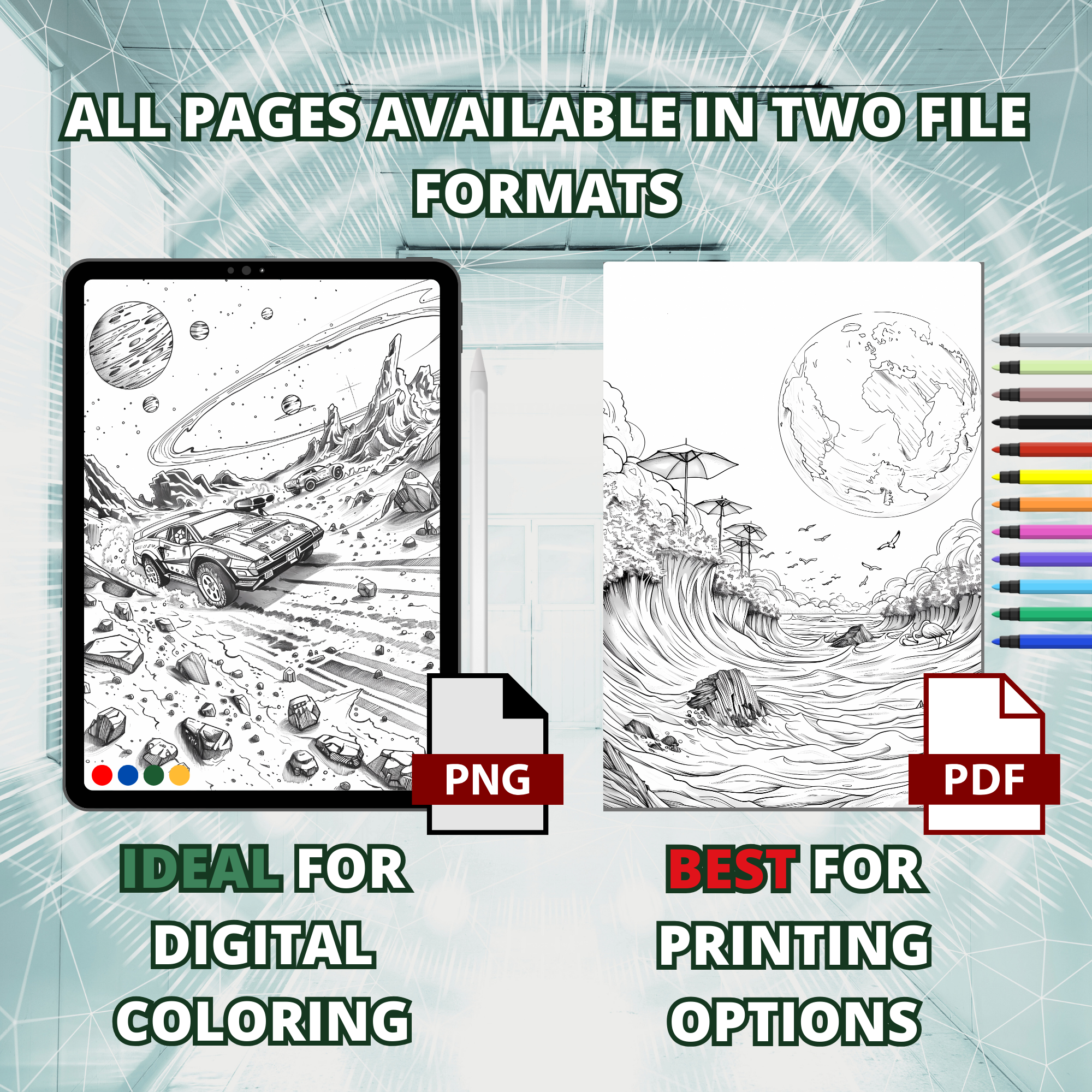 Moon Life Discovery Coloring Pages