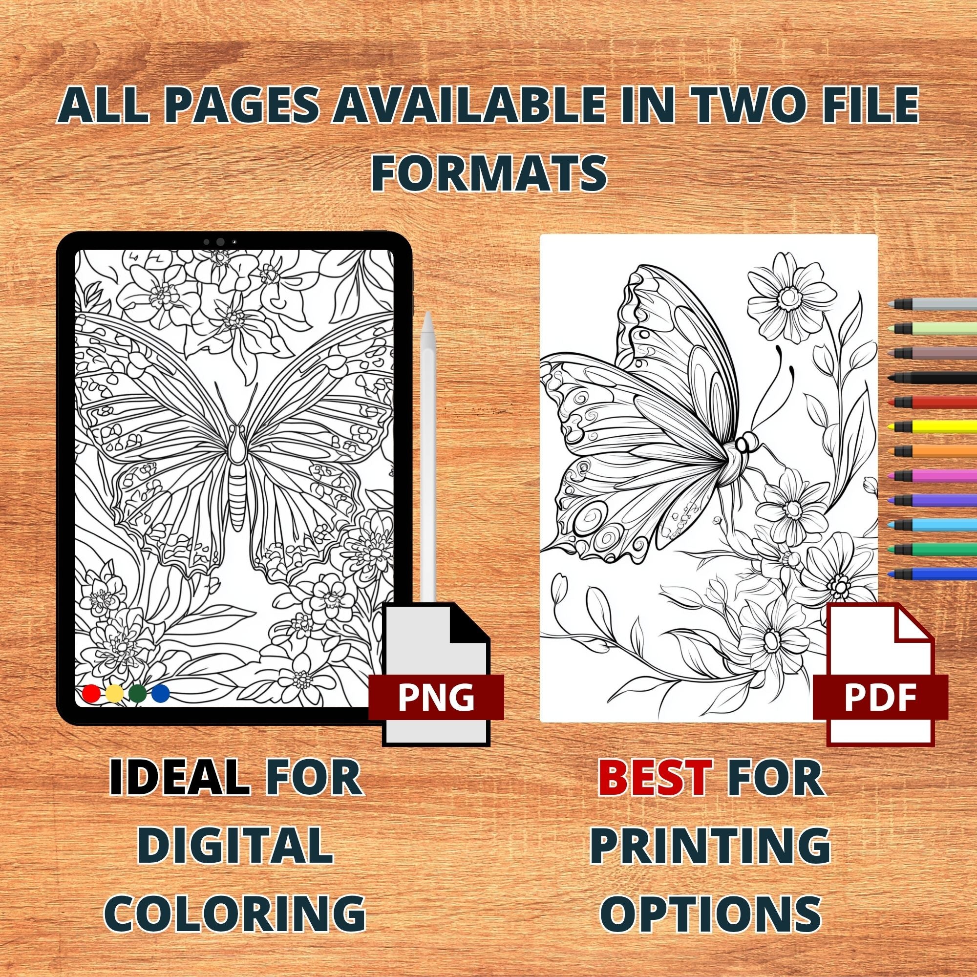 Blooming Butterflies Coloring Pages