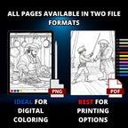 Pirates of The Seven Seas Coloring Book Pages