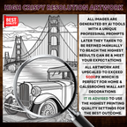 Classic Cars In Cities Coloring Pages