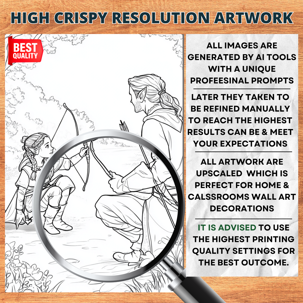 Woodland Elves Coloring Book Pages