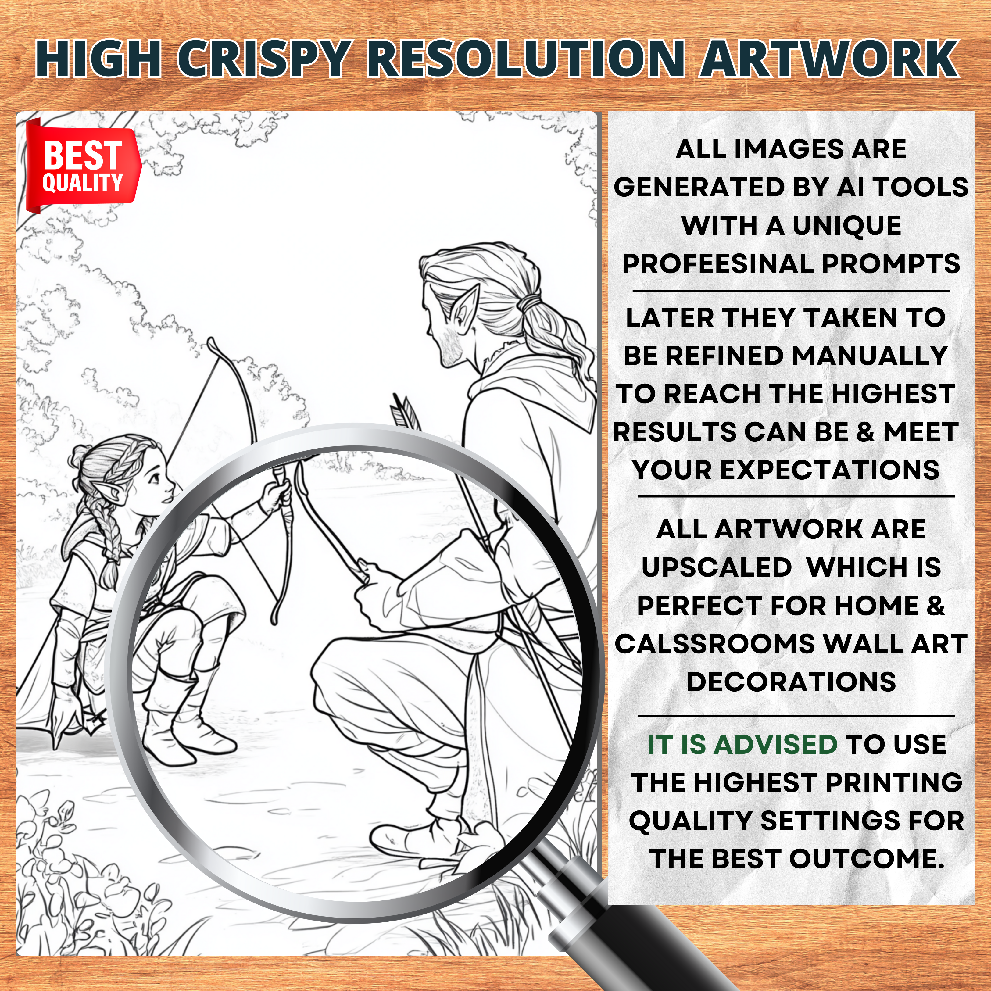 Woodland Elves Coloring Book Pages