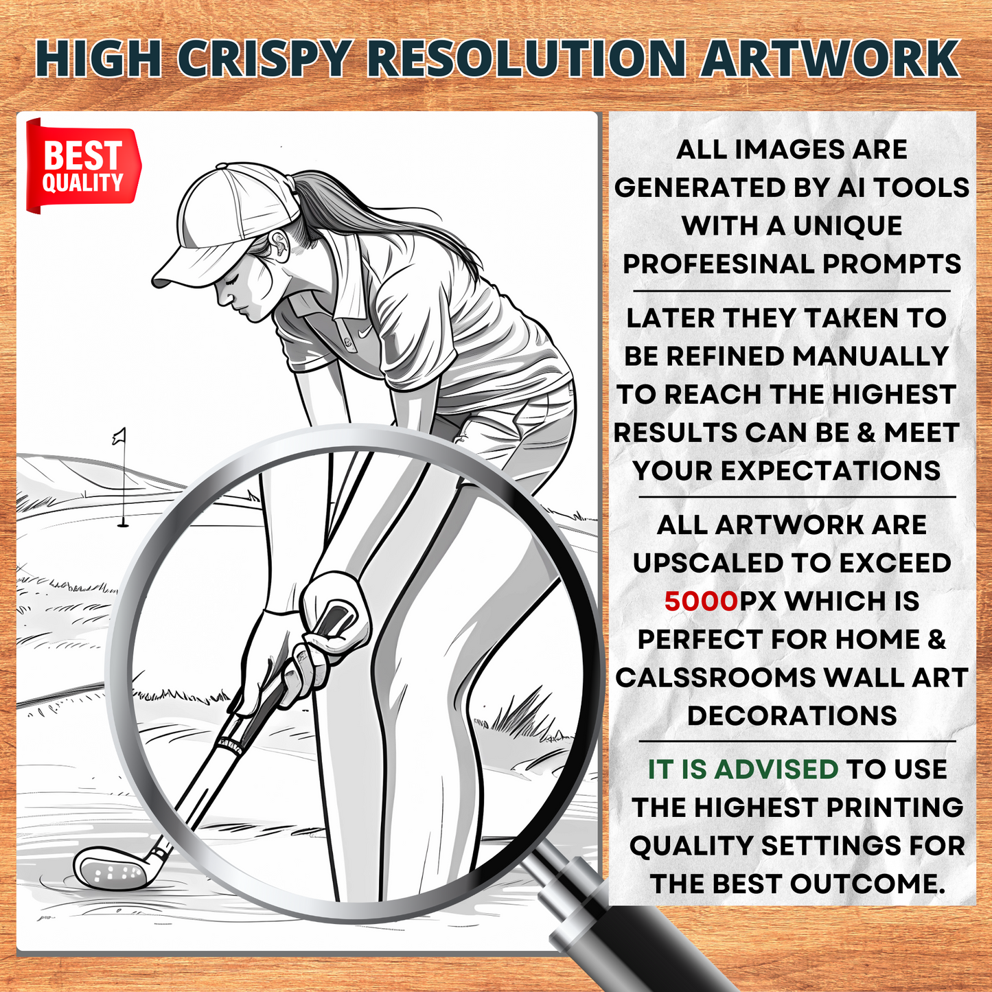 Golf Girlie Sport Coloring Pages