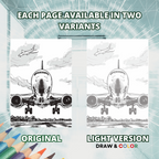 Sky Airplanes Coloring Pages