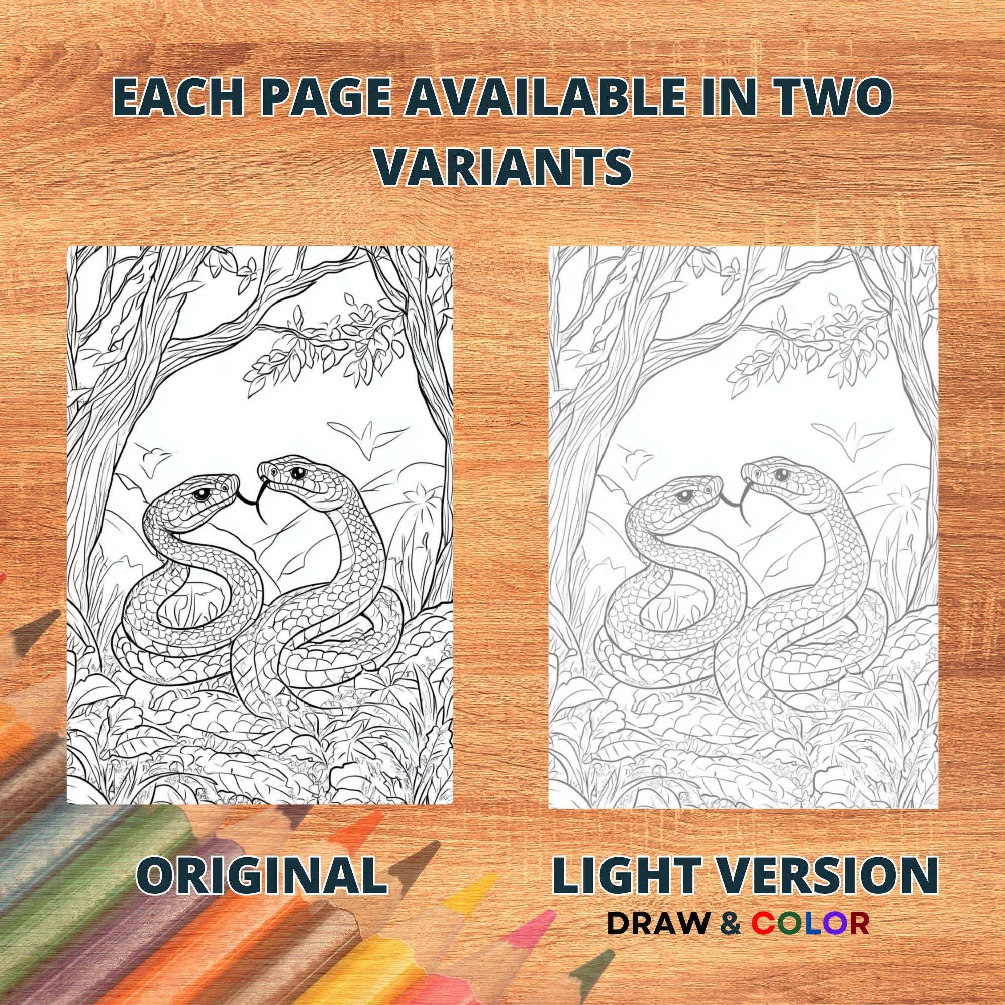 Ssensational Snakes Coloring Pages