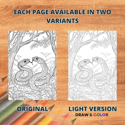 Coloriages de serpents sensationnels