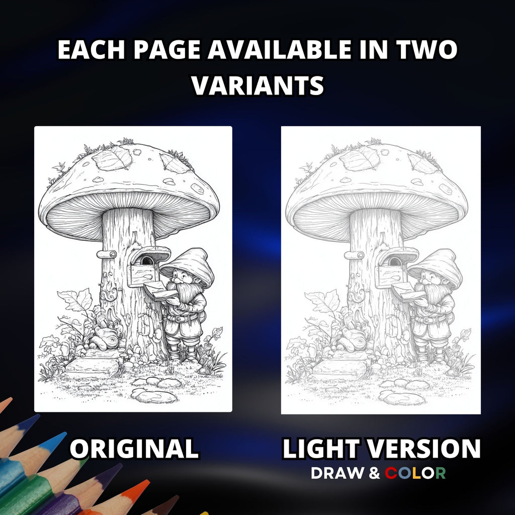 Little Footsteps (Gnomes) Coloring Book Pages