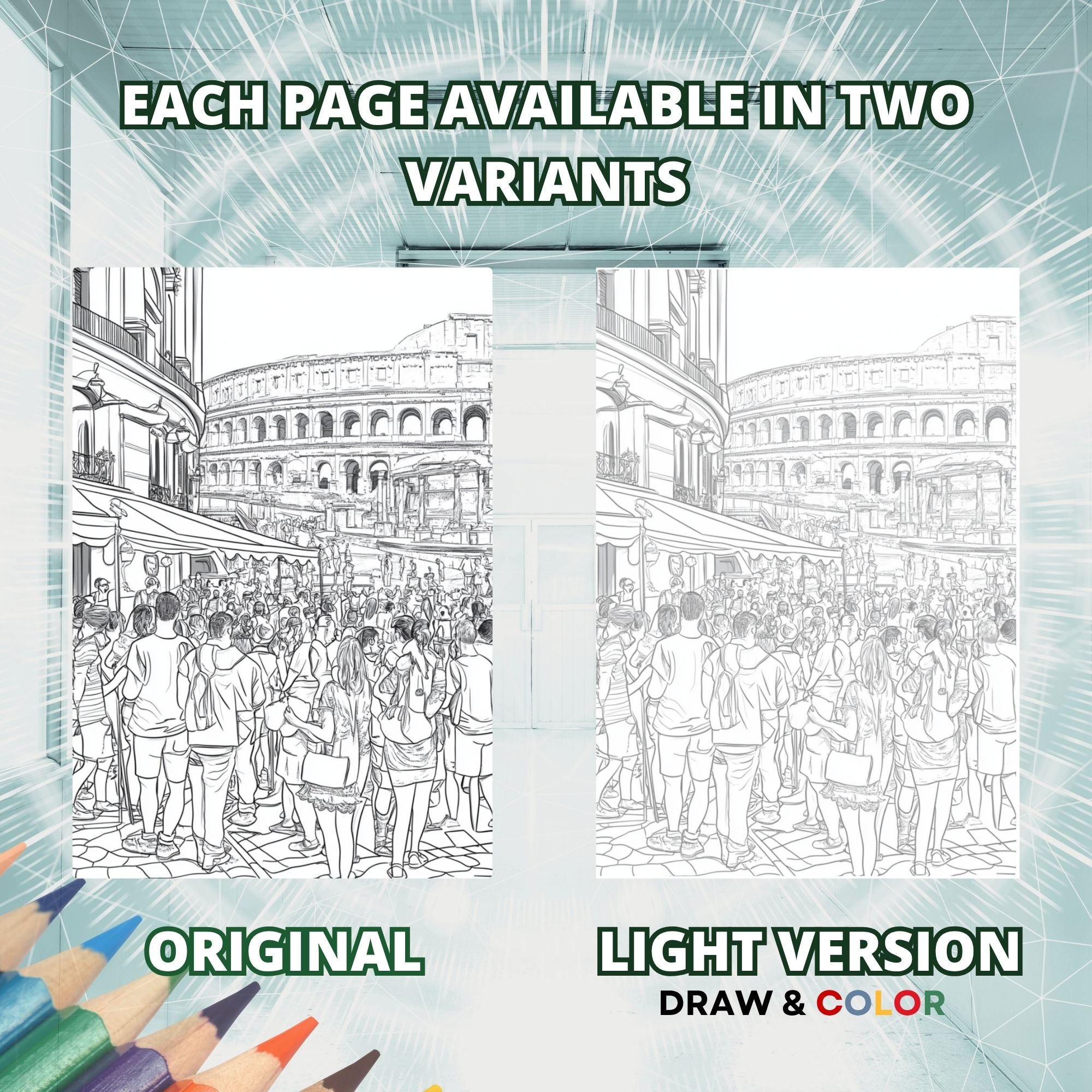 The Italian Coliseum Coloring Pages