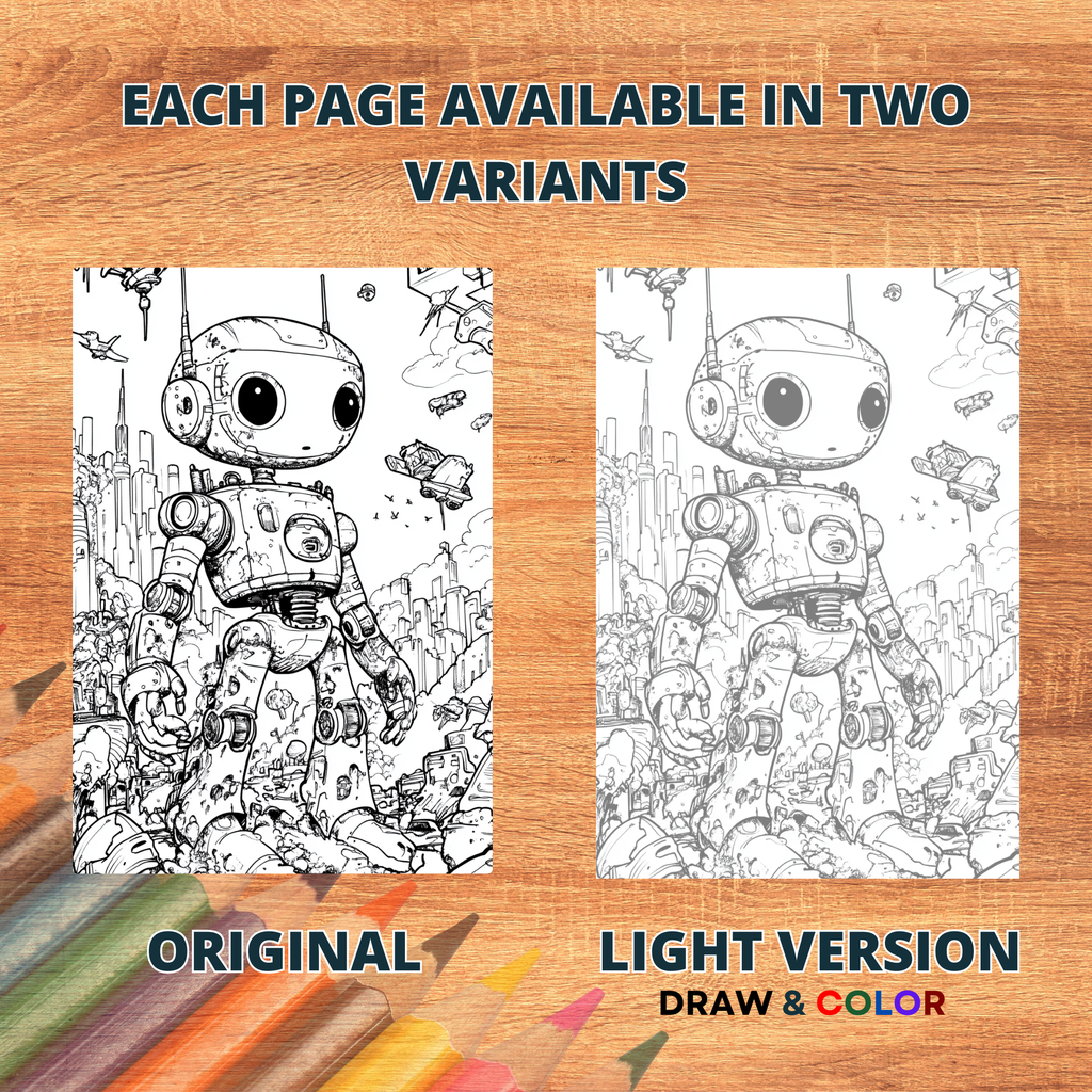Futuristic Roboverse Coloring Pages