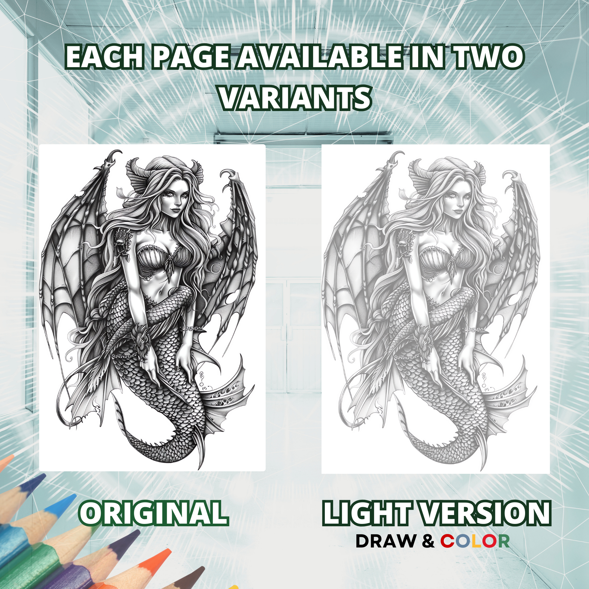 Wild Mermaids Coloring Pages