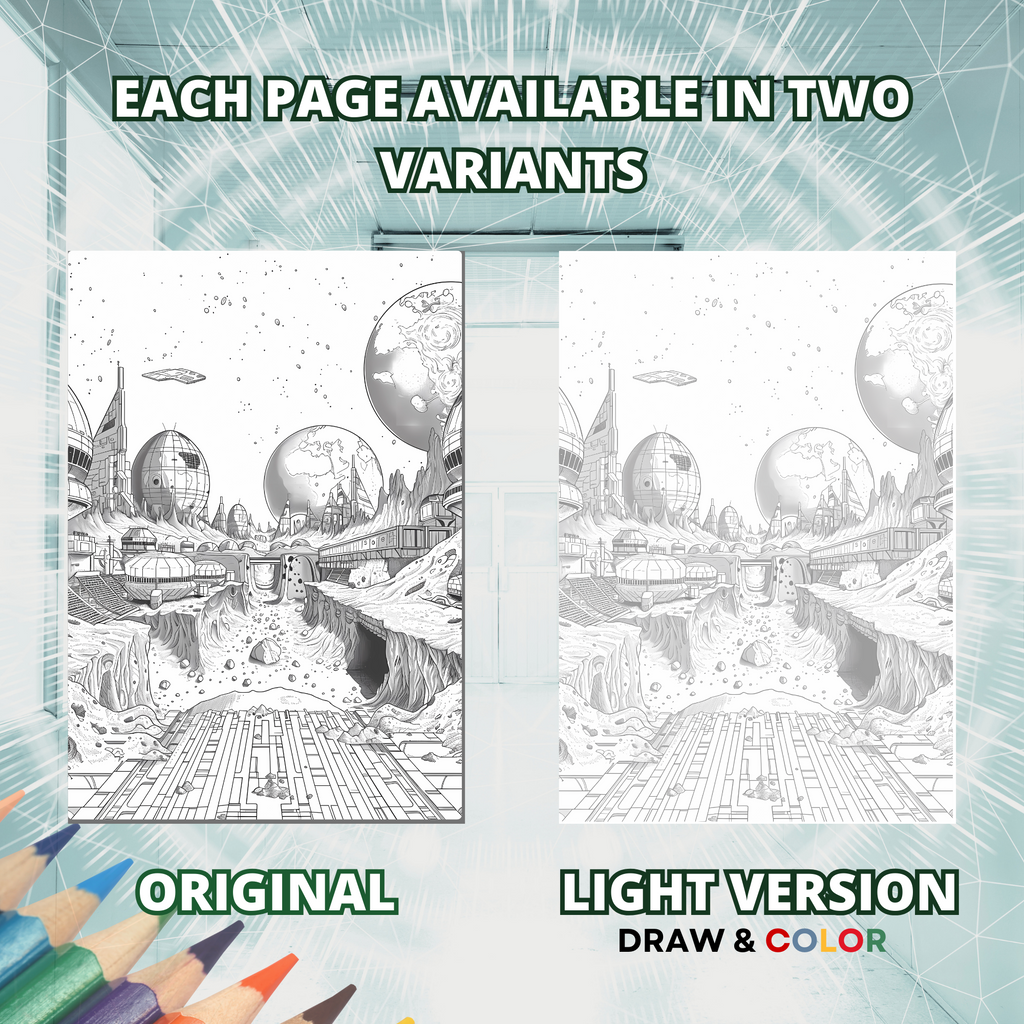 Moon Life Discovery Coloring Pages