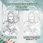 Worriers Of Shadow Coloring Book Pages