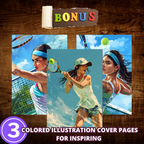 Tennis Girlie Coloring Pages