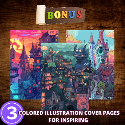 Old City Monsters Coloring Pages Collection