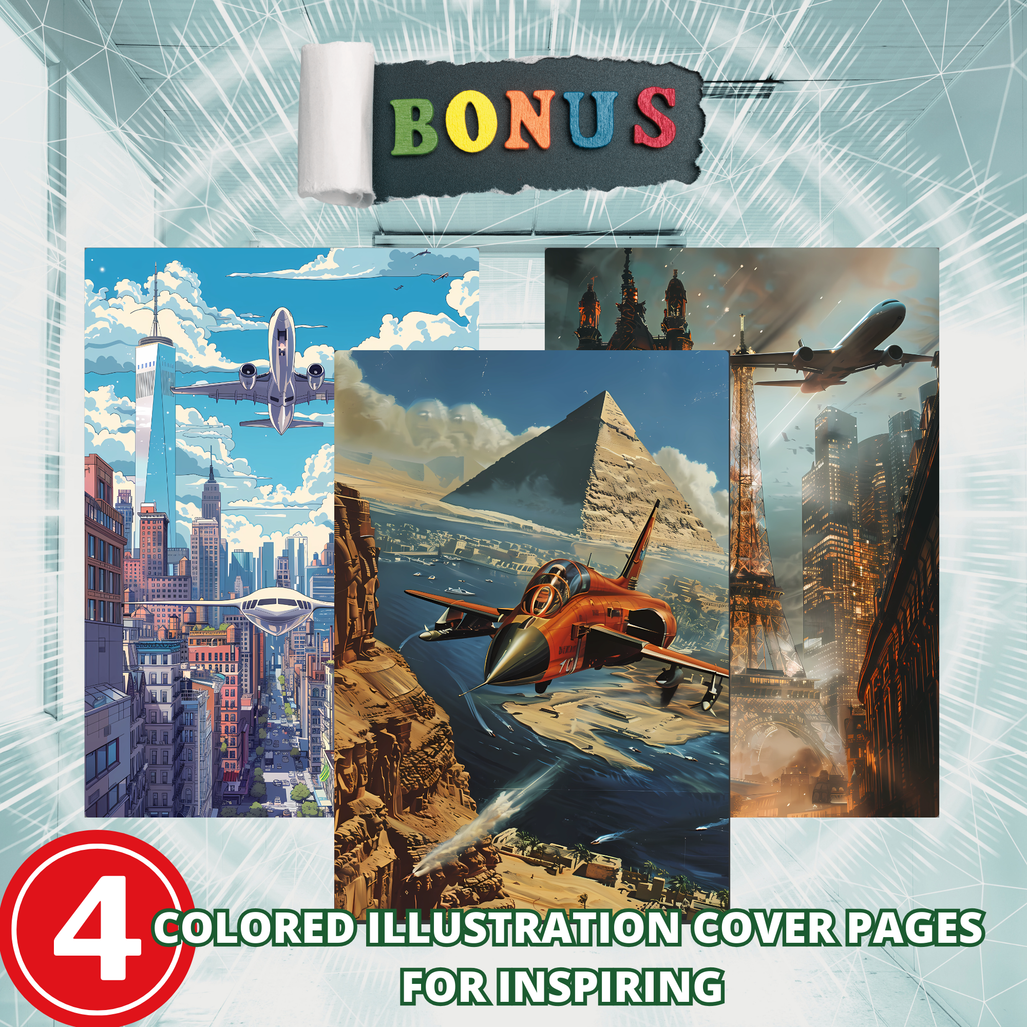 Sky Airplanes Coloring Pages