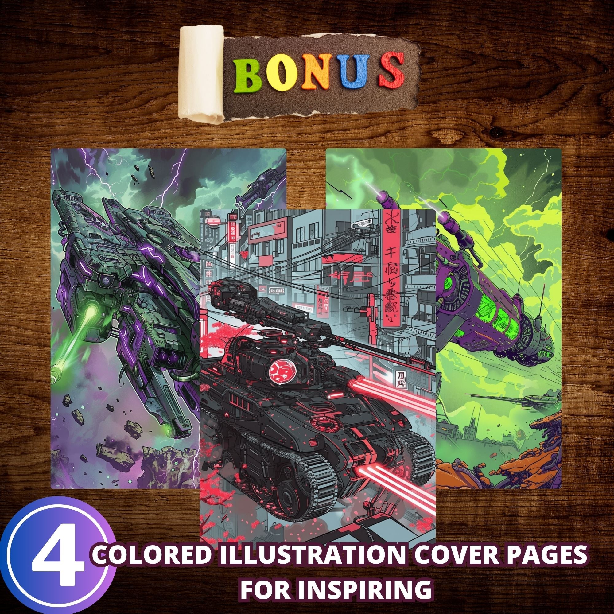 Futuristic Tanks Coloring Pages