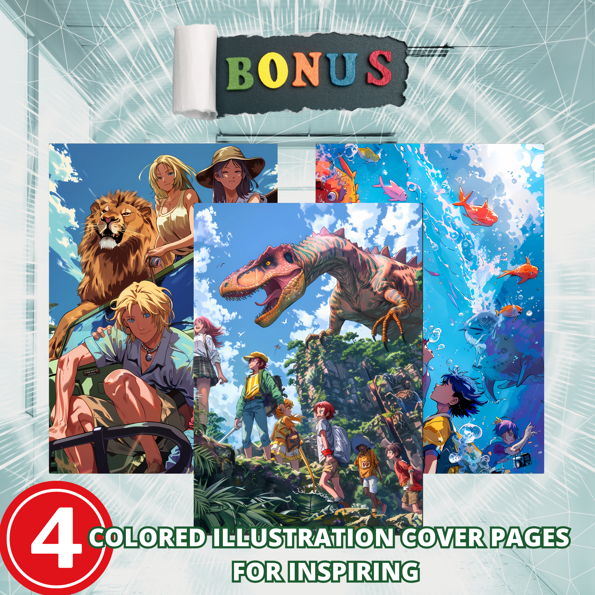 Anime Adventures' Guys Coloring Pages