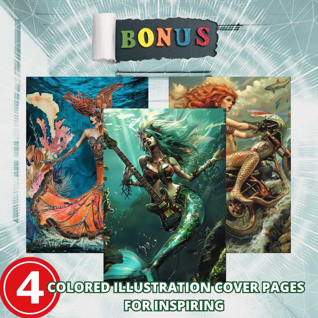 Wild Mermaids Coloring Pages